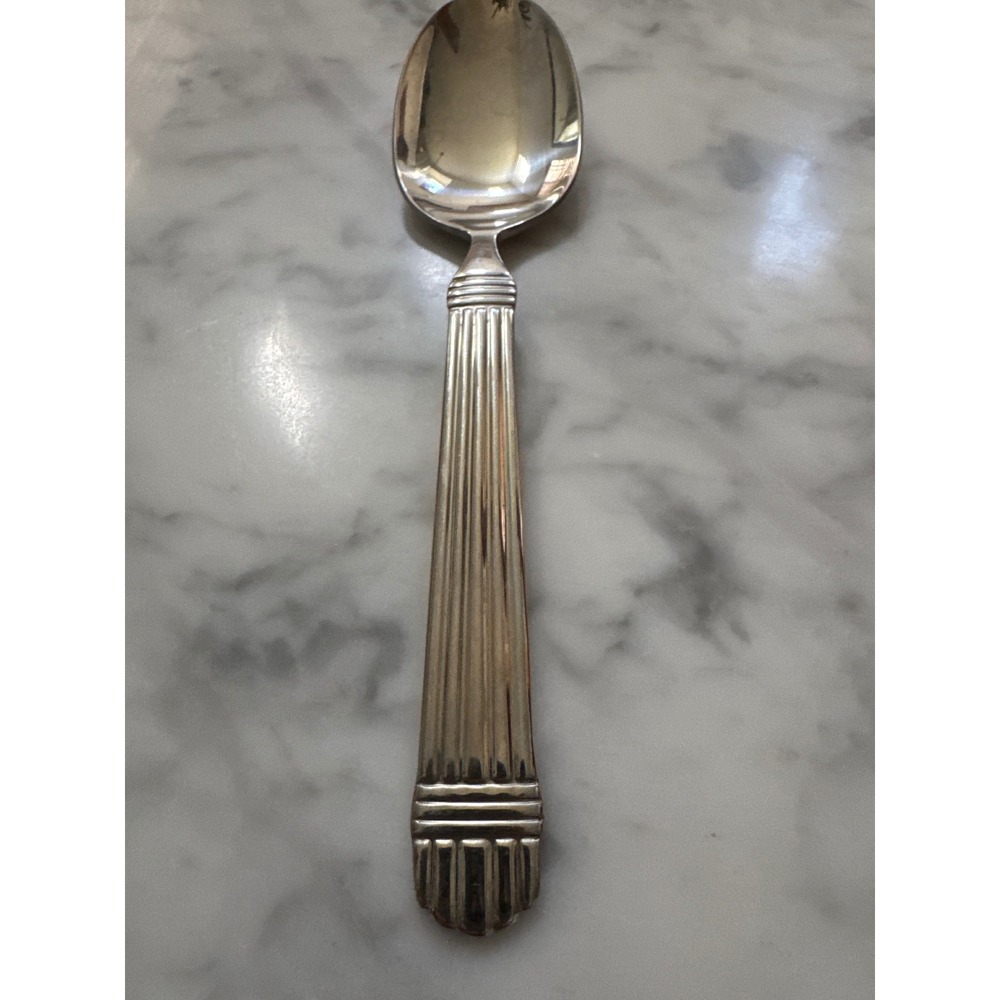 Wallace Silver Chardonnay Stainless Teaspoon Ribbed Glossy 18/10 Flatware 6.25" - Picture 2 of 6
